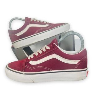 Vans Old Skool Suede / Canvas Burgundy / White Women's 6.5